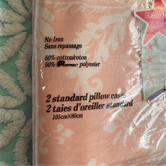 Vintage Dead Stock Texmade Signature standard size pillow cases new in package - Picture 3 of 3